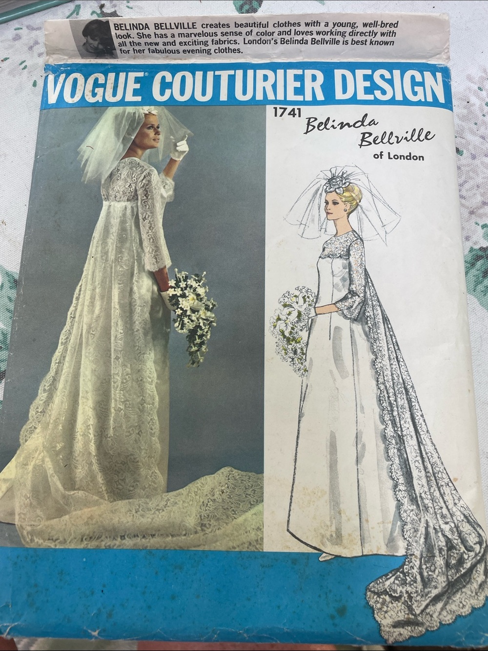 1960s VOGUE COUTURIER DESIGN BY BELINDA BELLVILLE SZ s